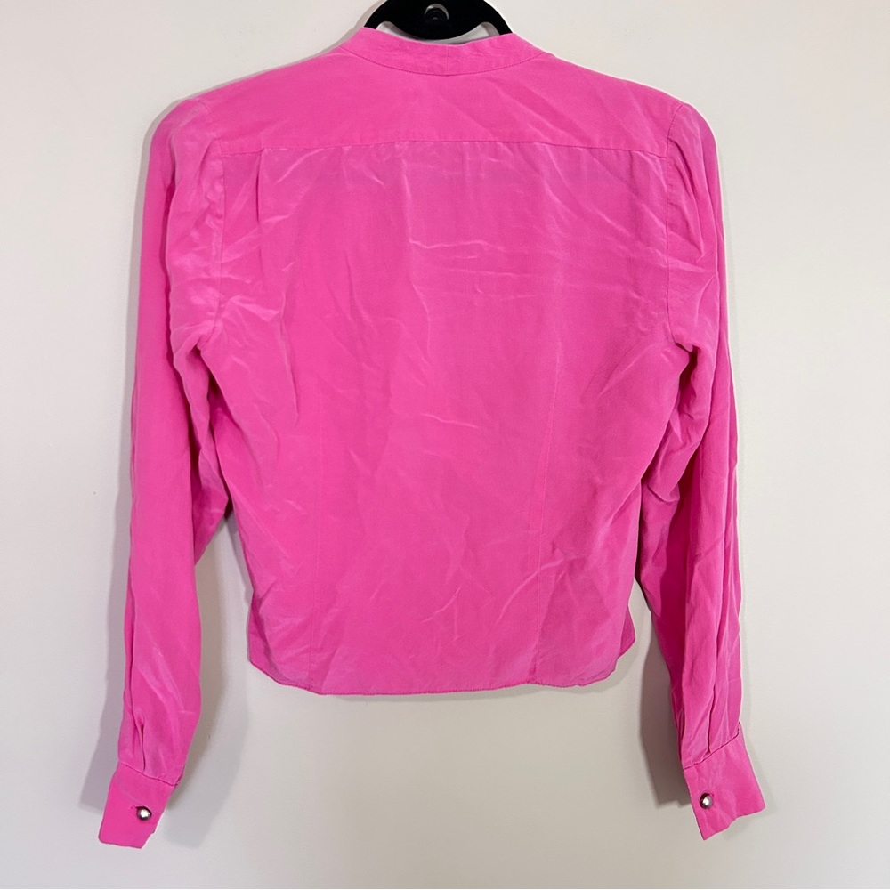 BAIA 💯% Silk Faux Wrap Blouse Sz M - Picture 4 of 9